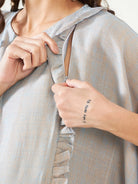 The Kaftan Company Kaftan Blue Radiant Soft Cotton Maternity and Feeding Kaftan