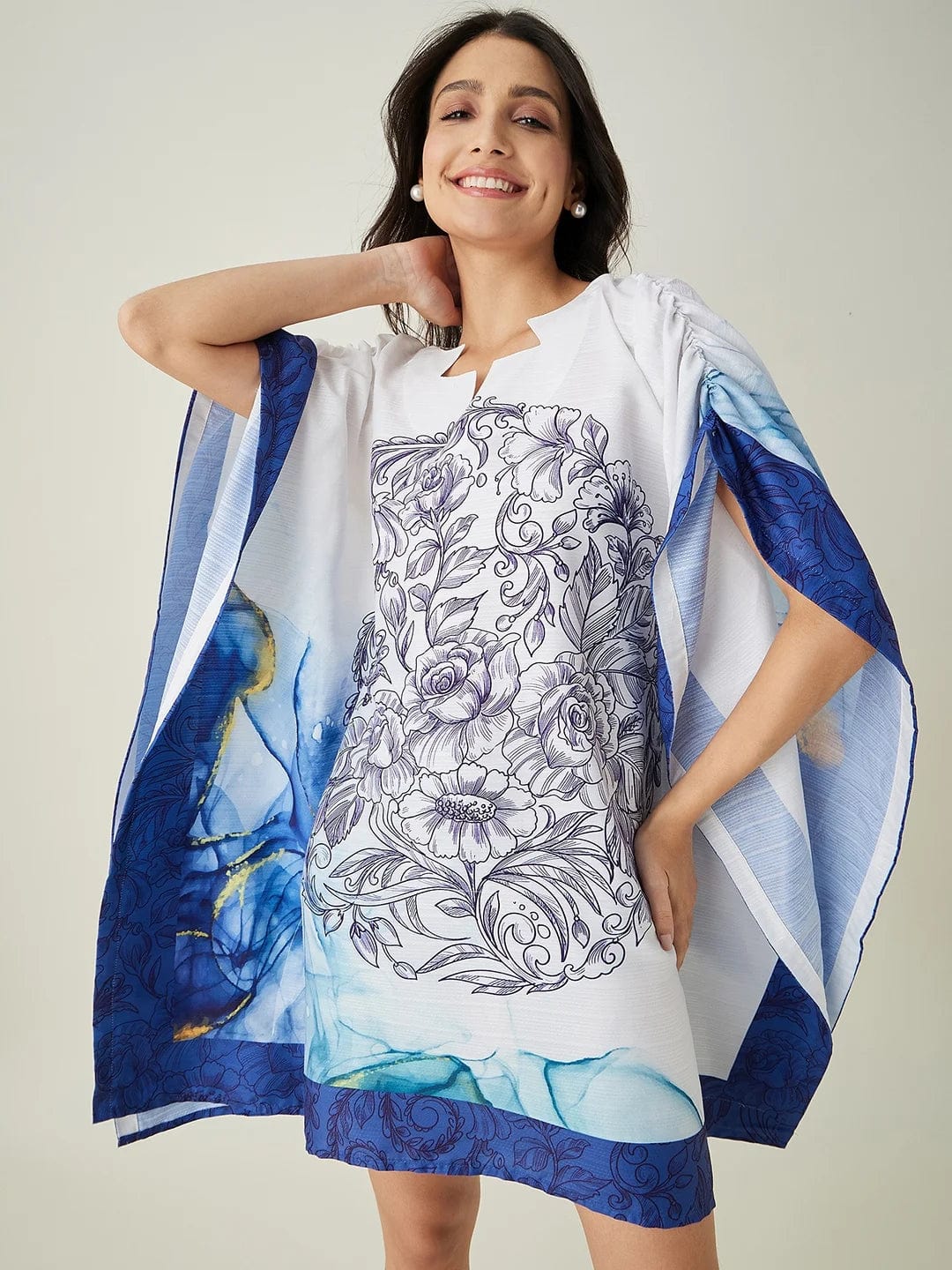 The Kaftan Company Kaftan Blue Tranquil Mandala Resort Kaftan