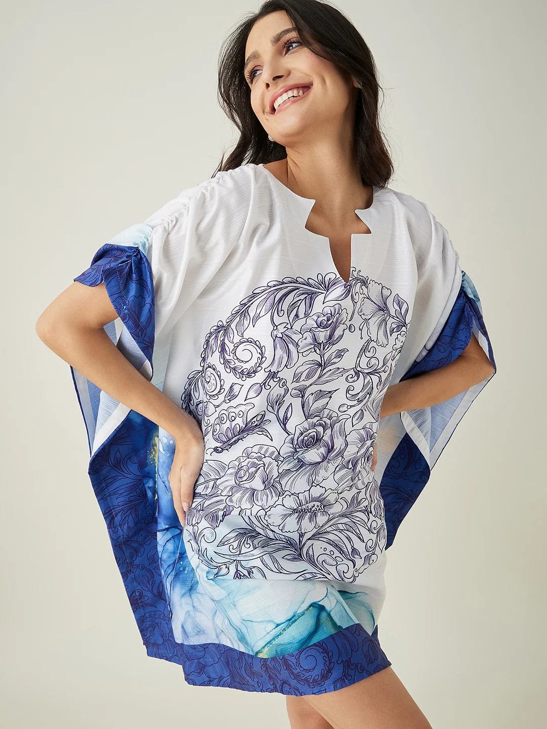The Kaftan Company Kaftan Blue Tranquil Mandala Resort Kaftan