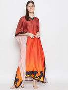 The Kaftan Company Kaftan BROWN OMBREY LOUNGEWEAR KAFTAN