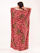 The Kaftan Company Kaftan Coral Printed Cotton Kaftan with Drawstring Waist
