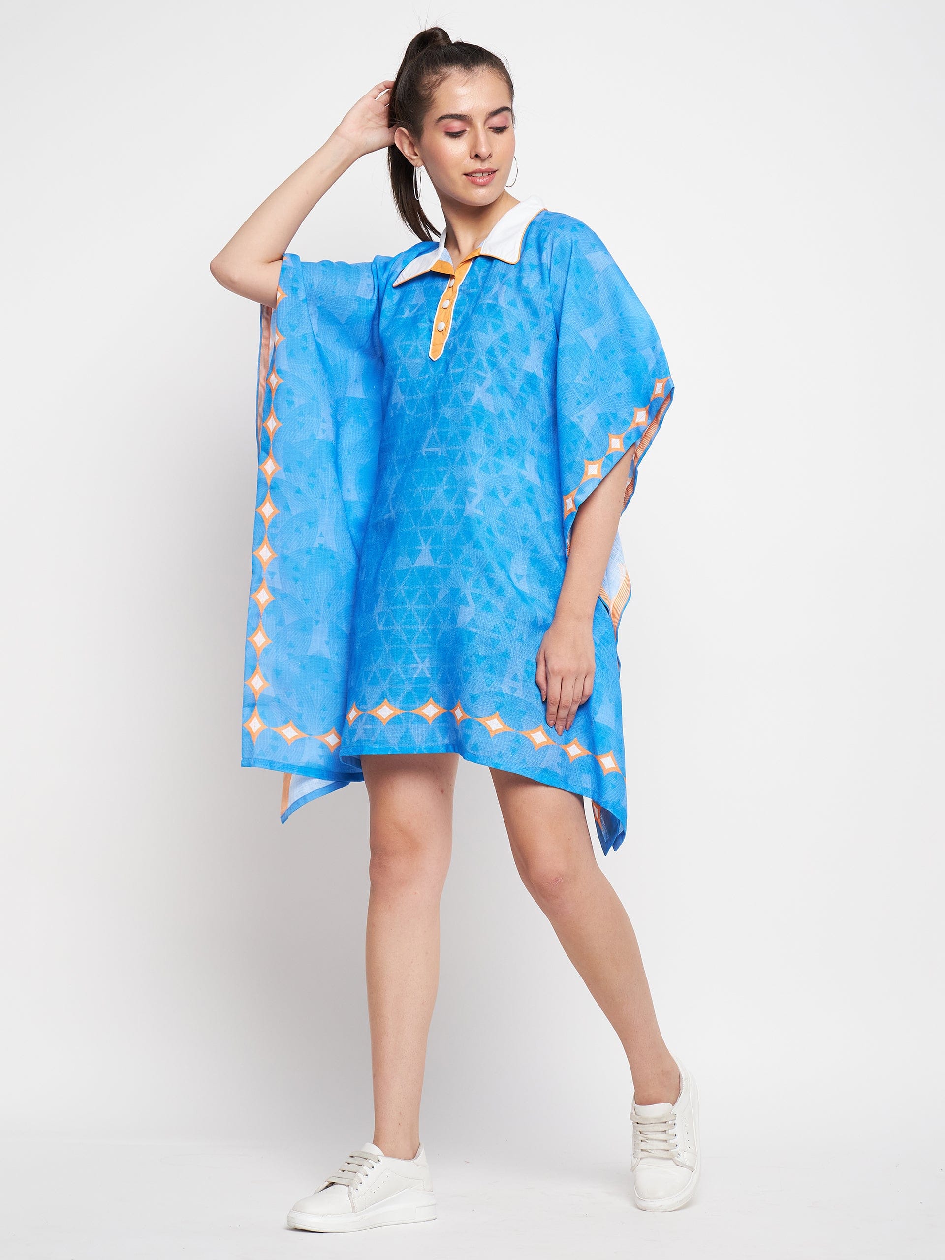 The Kaftan Company Kaftan Cricket Blues - India Wags and Fans Kaftan Dress