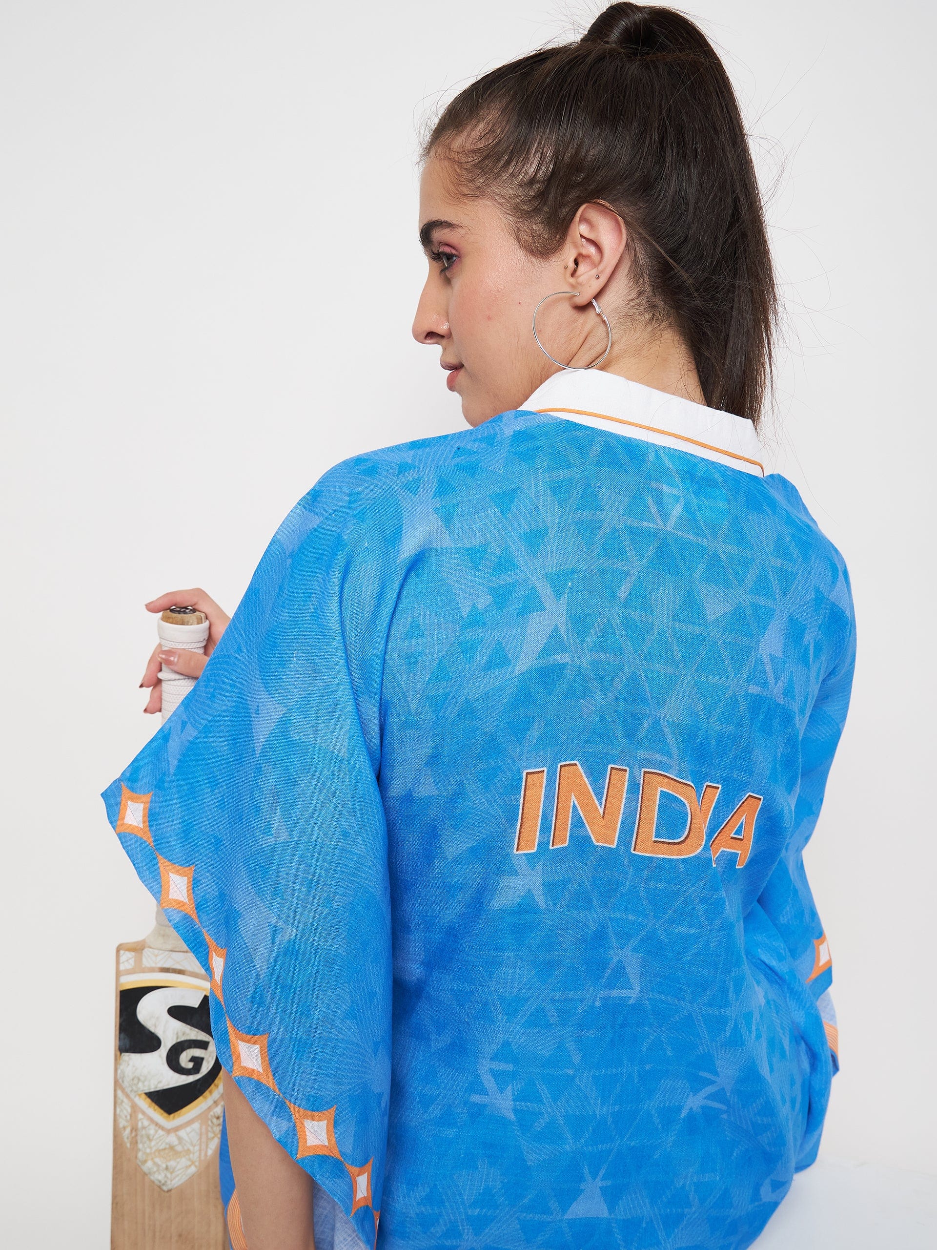 The Kaftan Company Kaftan Cricket Blues - India Wags and Fans Kaftan Dress