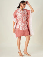The Kaftan Company Kaftan Dusty Pink Shibori Tiedye Kaftan Top