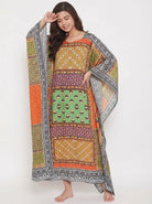 The Kaftan Company Kaftan Ethnic Patchwork Print Maxi Kaftan