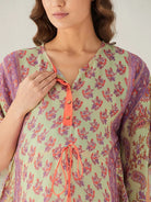 The Kaftan Company Kaftan Floral Block and Border Maternity and Feeding Kaftan
