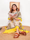 Floral Borders Maxi Kaftan with Pockets
