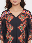 The Kaftan Company Kaftan Floral Geometric Print Maxi Kaftan