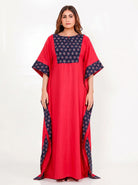 The Kaftan Company Kaftan Floral Print Panel Maxi Kaftan