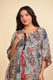 Grey and Red Tropical Foliage Print Viscose Maternity Kaftan