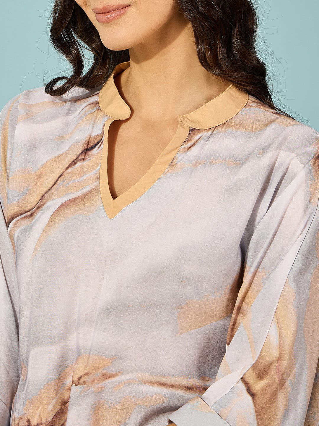 The Kaftan Company Kaftan Grey Marble Gradient Super Soft Kaftan
