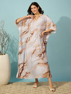 The Kaftan Company Kaftan Grey Marble Gradient Super Soft Kaftan