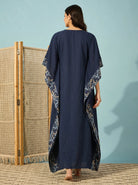 The Kaftan Company Kaftan Ikat Print Panel Maxi Kaftan
