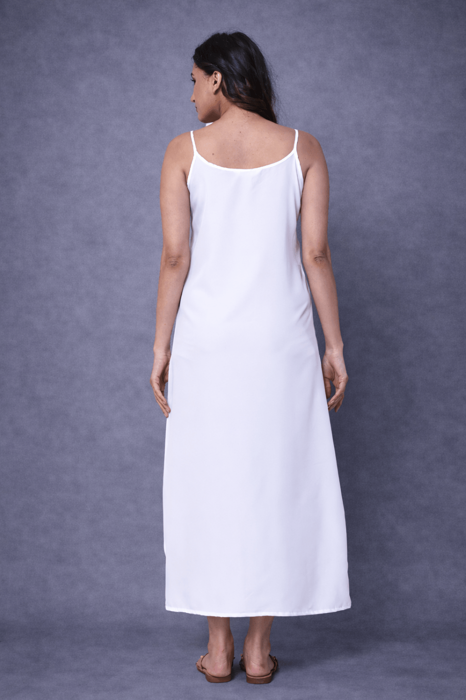 The Kaftan Company Kaftan Ivory Floral Georgette Loungewear Kaftan with Crepe Slip