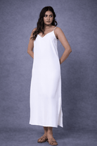 The Kaftan Company Kaftan Ivory Floral Georgette Loungewear Kaftan with Crepe Slip
