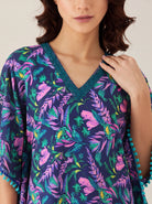 The Kaftan Company Kaftan Jungle Bloom Print Maxi Kaftan