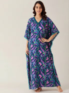 The Kaftan Company Kaftan Jungle Bloom Print Maxi Kaftan