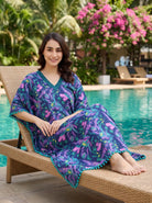 The Kaftan Company Kaftan Jungle Bloom Print Maxi Kaftan