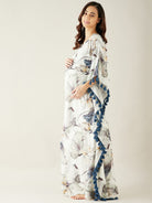 The Kaftan Company Kaftan L Off White Floral Printed Maternity Lounge Kaftan (Final Sale )