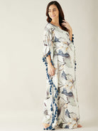 The Kaftan Company Kaftan L Off White Floral Printed Maternity Lounge Kaftan (Final Sale )