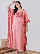 The Kaftan Company Kaftan Marble Print Panel Maxi Kaftan