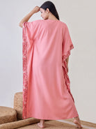 The Kaftan Company Kaftan Marble Print Panel Maxi Kaftan