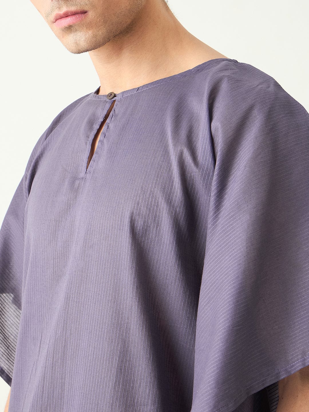 The Kaftan Company Kaftan Mens Purple Loungewear Kaftan Gown