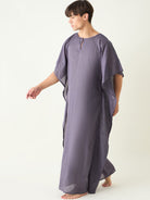 The Kaftan Company Kaftan Mens Purple Loungewear Kaftan Gown