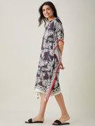 The Kaftan Company Kaftan Monochrome Flutter Modal Kaftan (Final Sale)