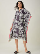 The Kaftan Company Kaftan Monochrome Flutter Modal Kaftan (Final Sale)