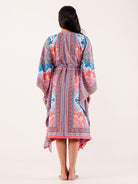 The Kaftan Company Kaftan Multicolor Ornate Printed Crepe Kaftan