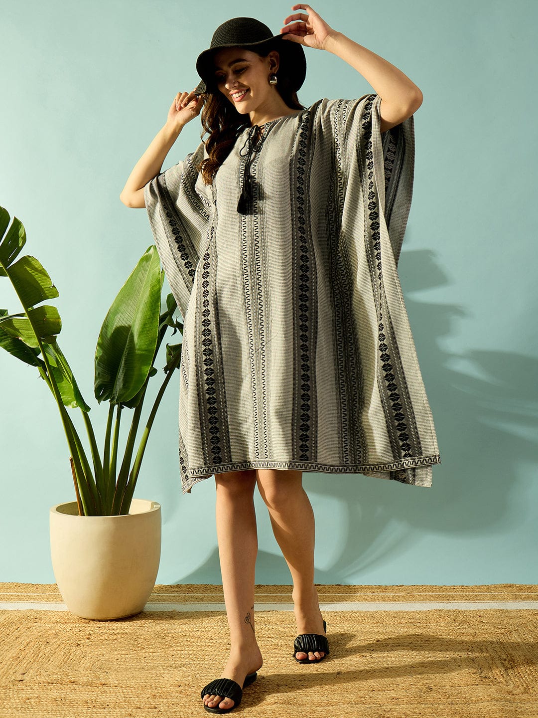 The Kaftan Company Kaftan Nomadic Monochrome Daywear Kaftan