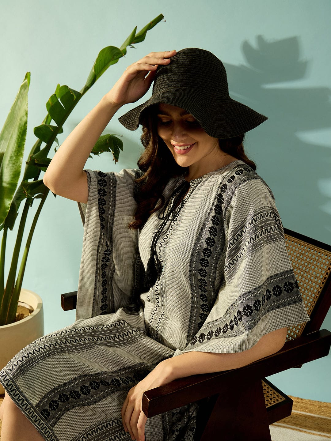The Kaftan Company Kaftan Nomadic Monochrome Daywear Kaftan