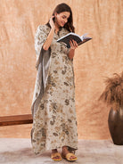 The Kaftan Company Kaftan Olive Breeze Cotton Tie-Up Kaftan