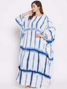 The Kaftan Company Kaftan ONESIZE Navy Blue Tie Dye Loungewear Kaftan (Final nosale)