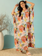 The Kaftan Company Kaftan Onesize Vibrant Moods Freesize Boho Kaftan Nightdress For Women