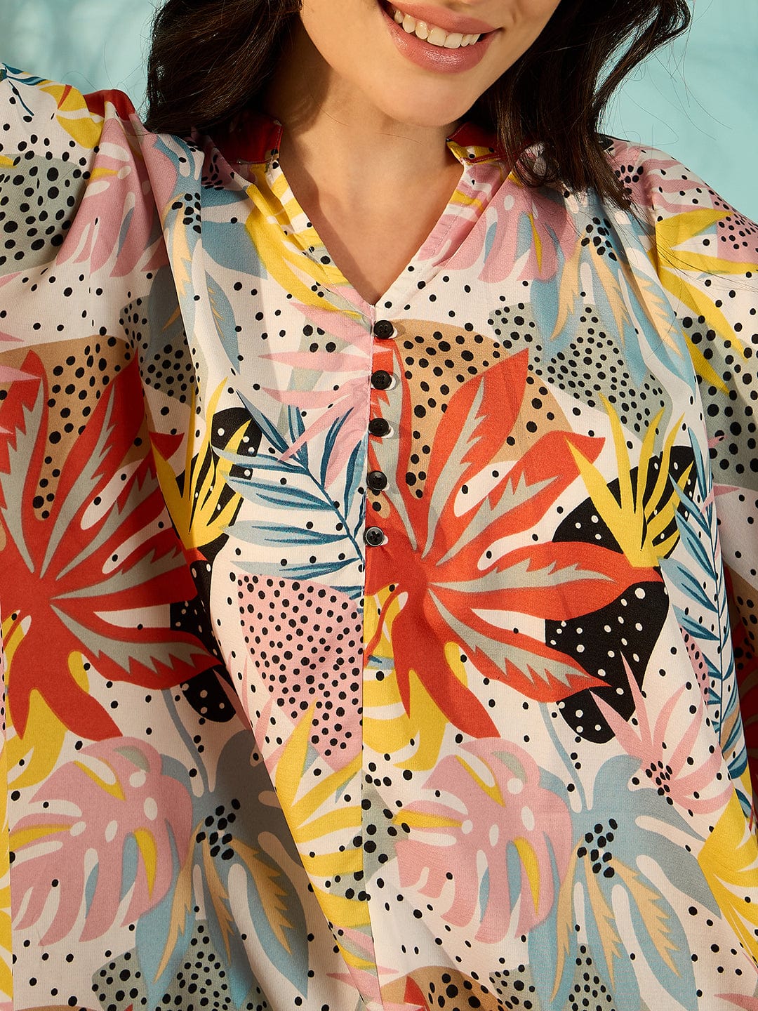 The Kaftan Company Kaftan Onesize Vibrant Moods Freesize Boho Kaftan Nightdress For Women