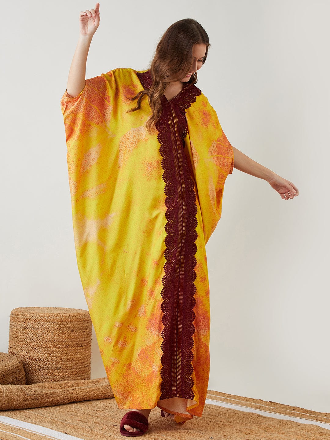 The Kaftan Company Kaftan ONESIZE Yellow Royal Egyptian Freesize Kaftan
