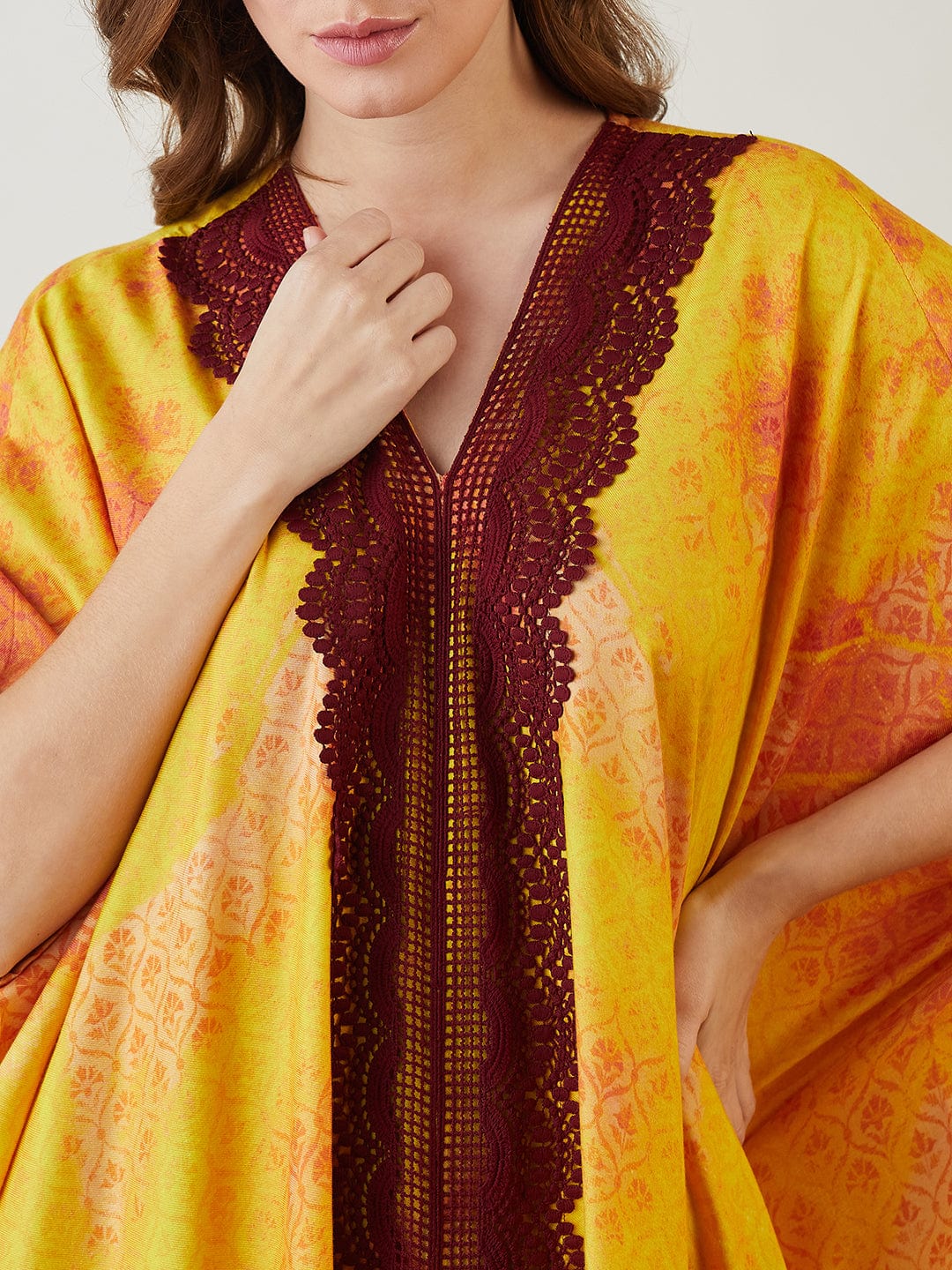 The Kaftan Company Kaftan ONESIZE Yellow Royal Egyptian Freesize Kaftan