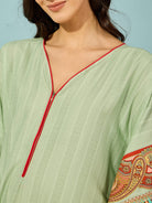 The Kaftan Company Kaftan Paisley Green Maternity & Feeding Kaftan