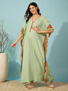The Kaftan Company Kaftan Paisley Green Maternity & Feeding Kaftan