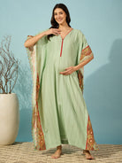 The Kaftan Company Kaftan Paisley Green Maternity & Feeding Kaftan