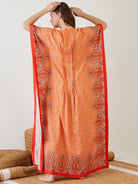 The Kaftan Company Kaftan Peach Flora Maternity and Nursing Kaftan