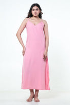 The Kaftan Company Kaftan Pink Floral Georgette Hooded Loungewear Kaftan with Crepe Slip