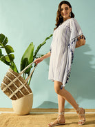 The Kaftan Company Kaftan Seaside Chic Striped Cotton Coverup