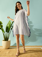 The Kaftan Company Kaftan Seaside Chic Striped Cotton Coverup