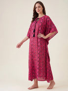 The Kaftan Company Kaftan Snake Print Cotton Maxi Kaftan