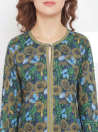 The Kaftan Company Kaftan Sunflower Garden Print Short Kaftan