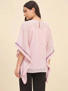 The Kaftan Company Kaftan Top Lilac Hand Embroidered Georgette Kaftan Top