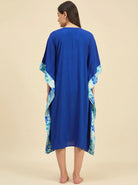 The Kaftan Company Kaftan Tropical Floral Print Panel Midi Kaftan